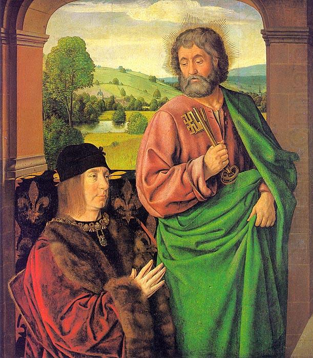 Pierre II, Duke of Bourbon, Presented by St. Peter, Master of Moulins
